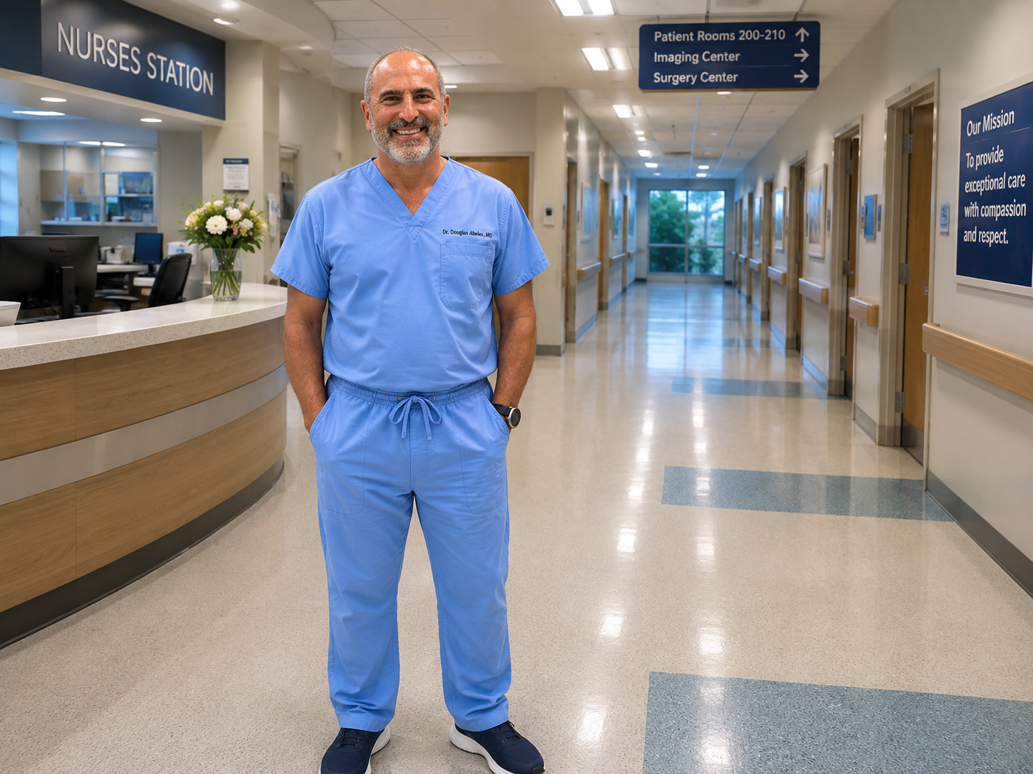 Dr. Douglas J. Abeles in a hospital setting